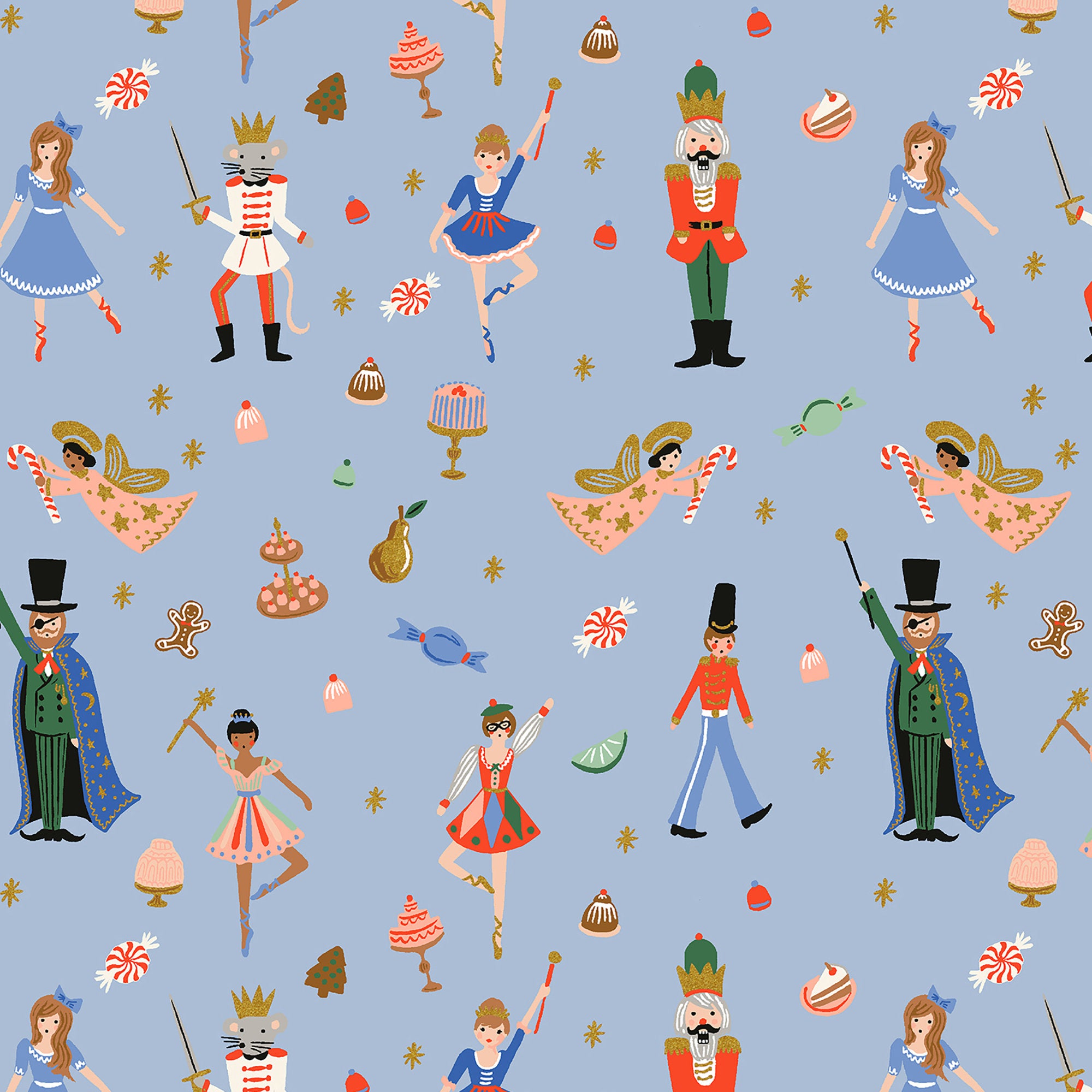 Holiday Classics - Land of Sweets Powder Blue Fabric
