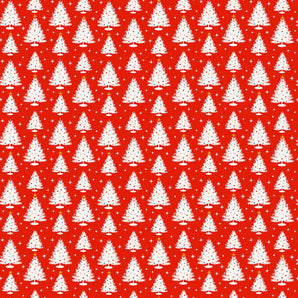 Peppermint - Trees Red Fabric