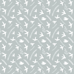 Pond Life - Birds in Flight Sky Fabric