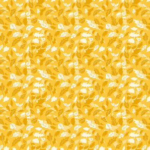 Summer's End - Leaves Marigold Fabric
