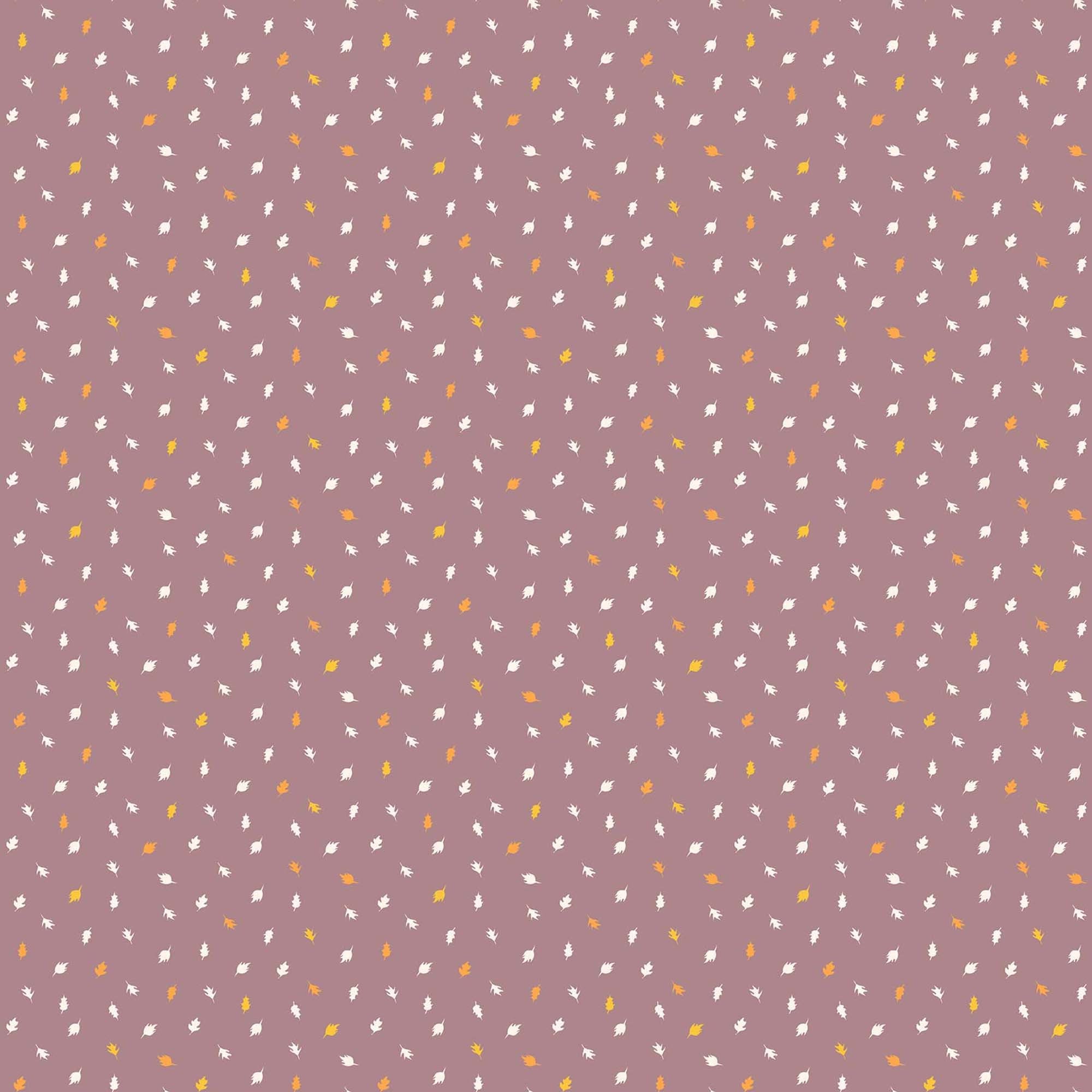 Summer's End - Ditsy Leaves Plum Fabric