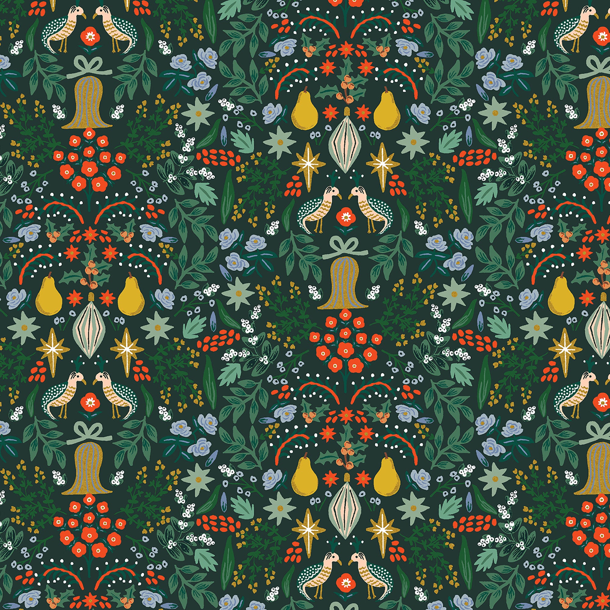 Holiday Classics - Partridge Evergreen Fabric