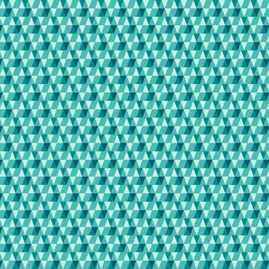 Peppermint - Triangles Aqua Fabric