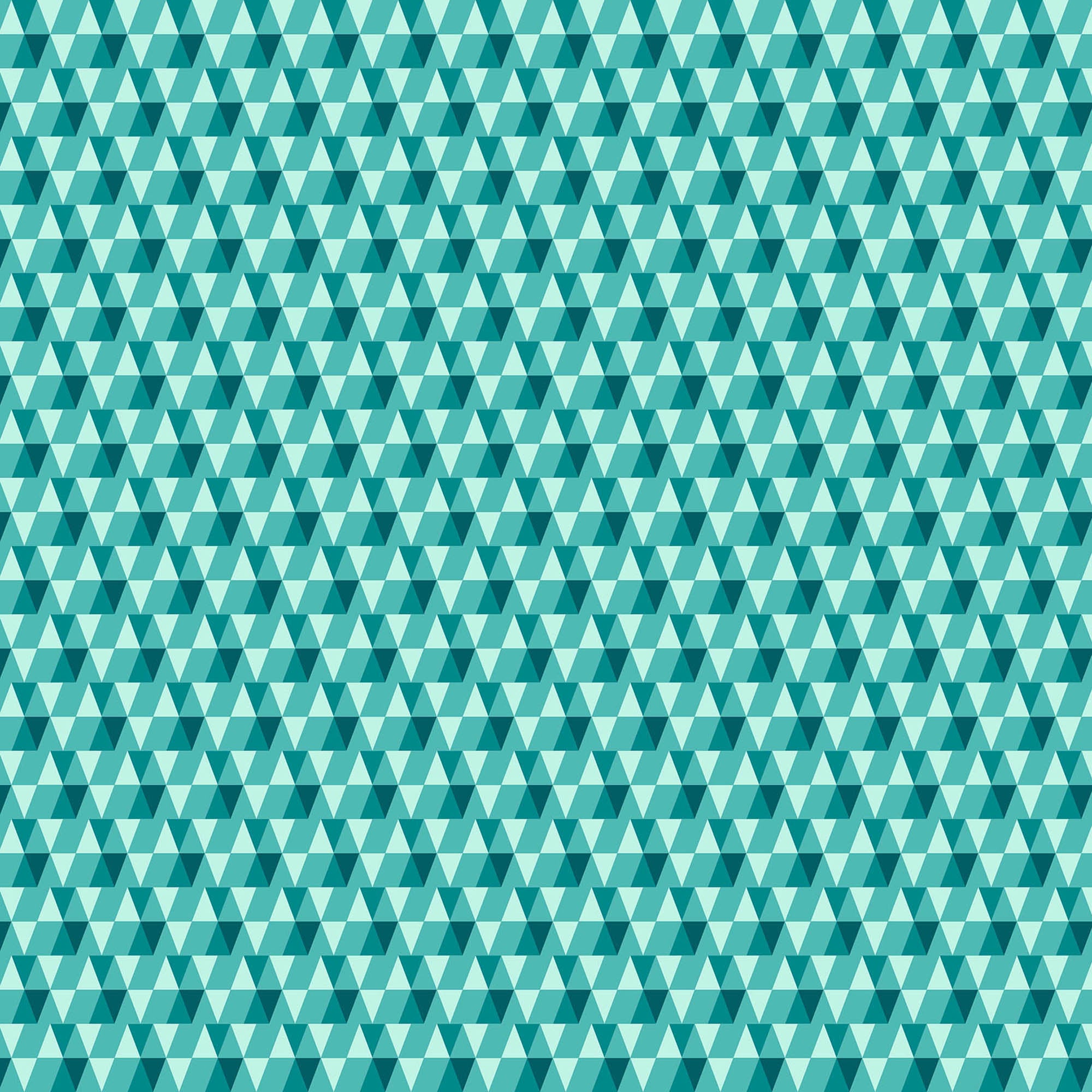 Peppermint - Triangles Aqua Fabric