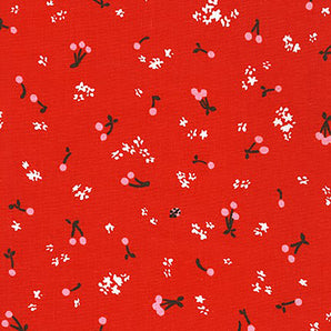 Cheery Blossom - Mini Cherries Ladybug Fabric