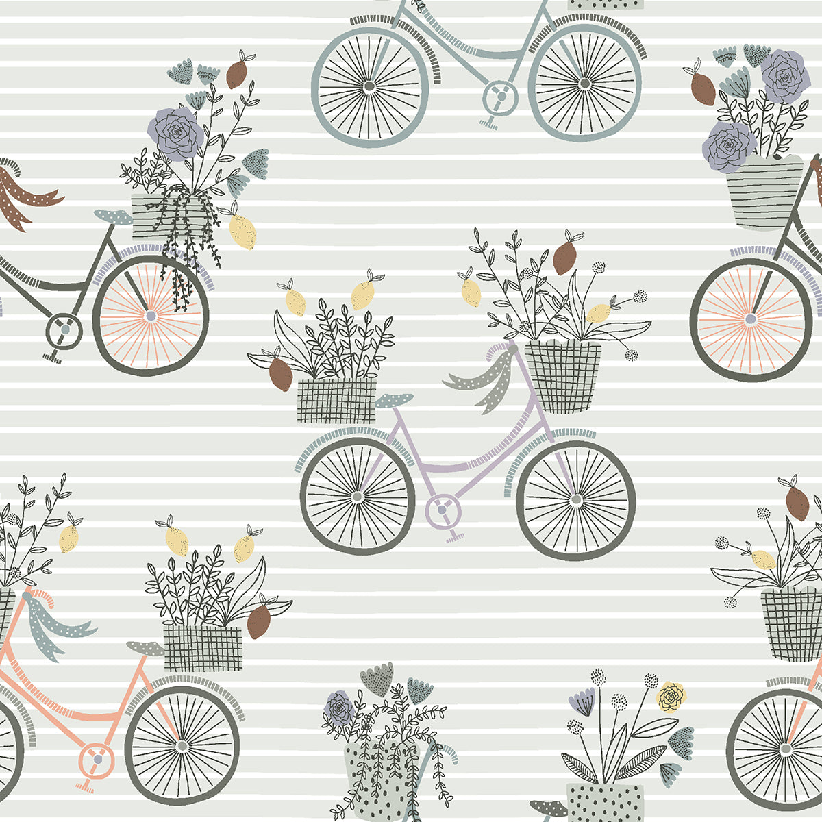 Summer in the Cotswolds - Evening Ride Fern Fabric