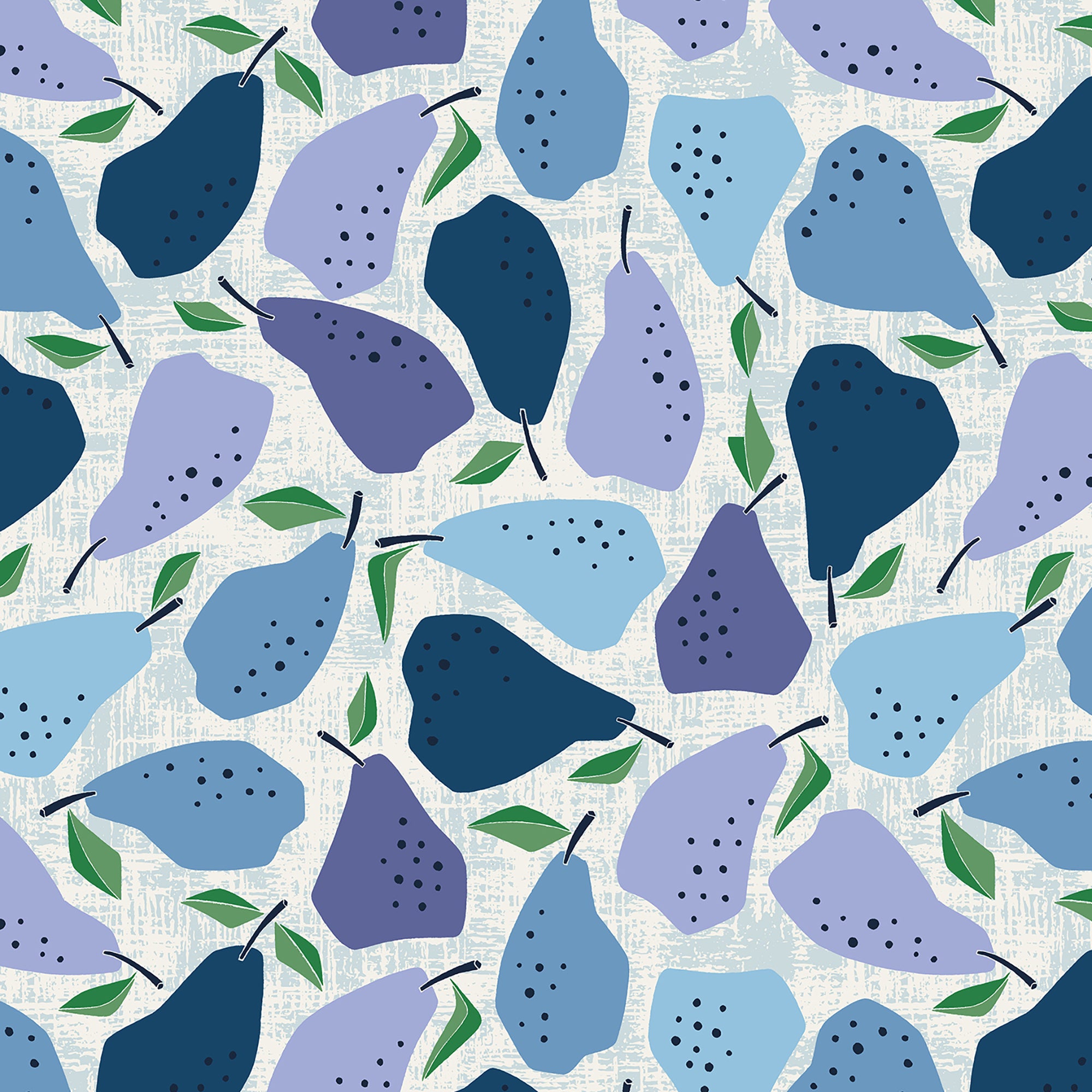 Under the Apple Tree - Pear Blue Fabric
