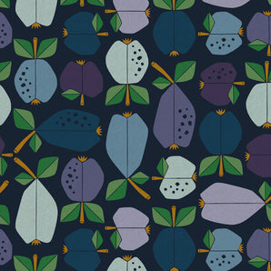 Under the Apple Tree - Orchard Deep Blue CANVAS