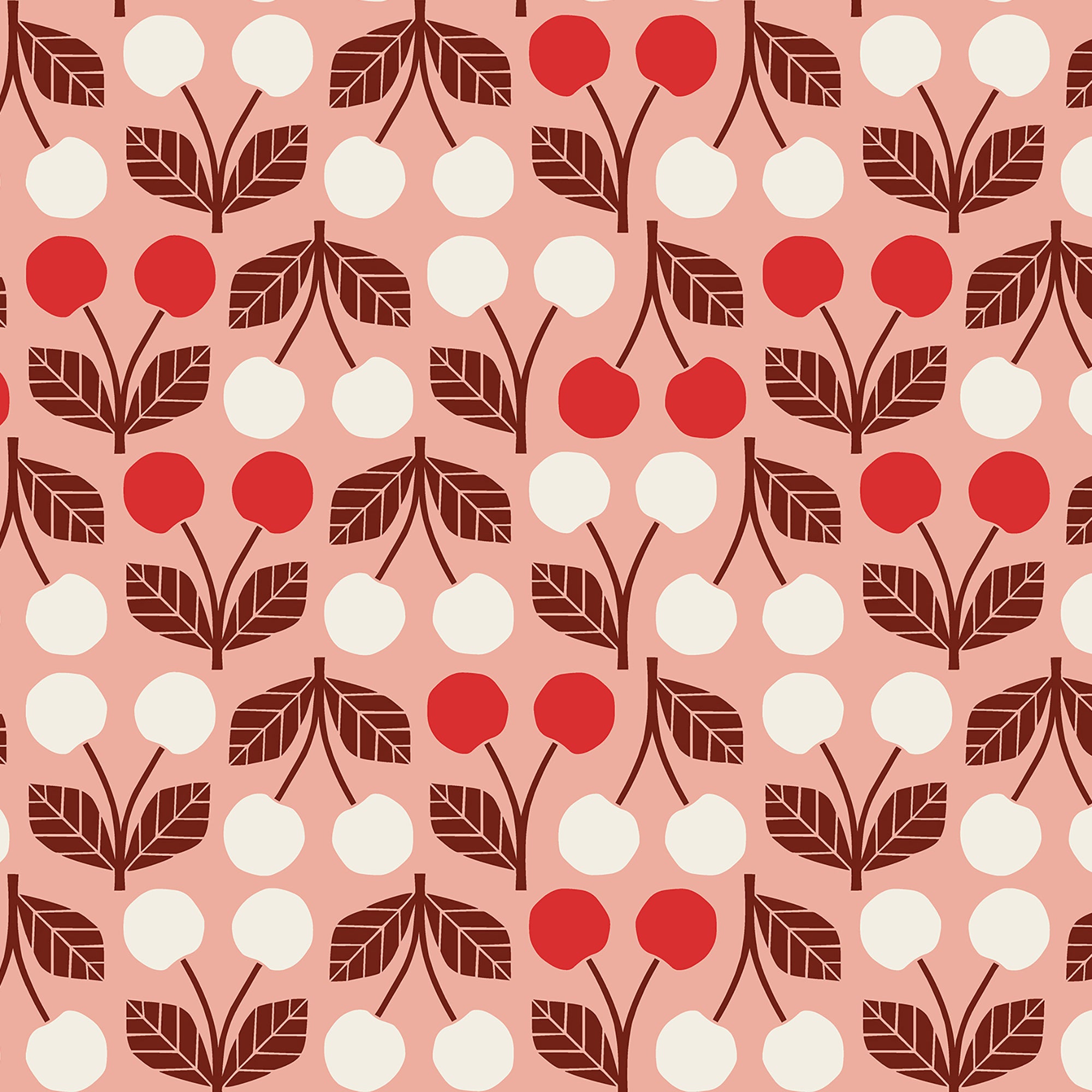 Under the Apple Tree - Cherry - Cherry Red Fabric