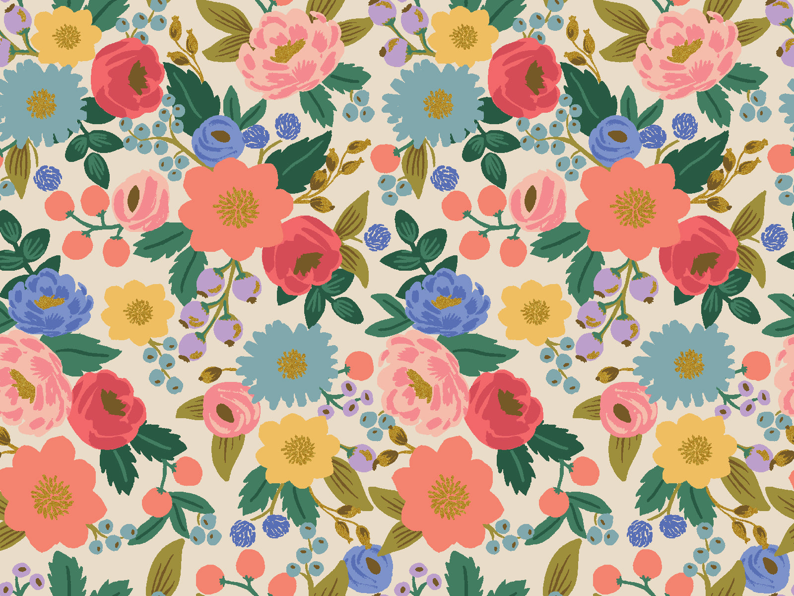 Vintage Garden - Vintage Blossom Cream Fabric