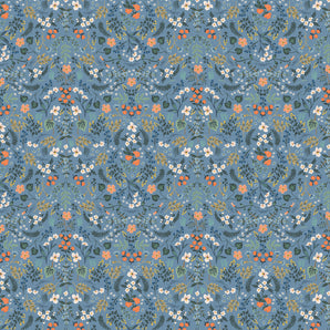 Wildwood - Blue Metallic Fabric