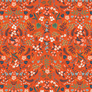 Wildwood - Red Metallic Fabric