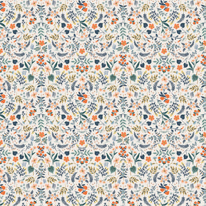 Wildwood - White Metallic Fabric