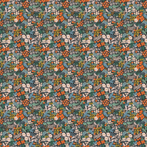 Meadow - Black Multi Metallic Fabric