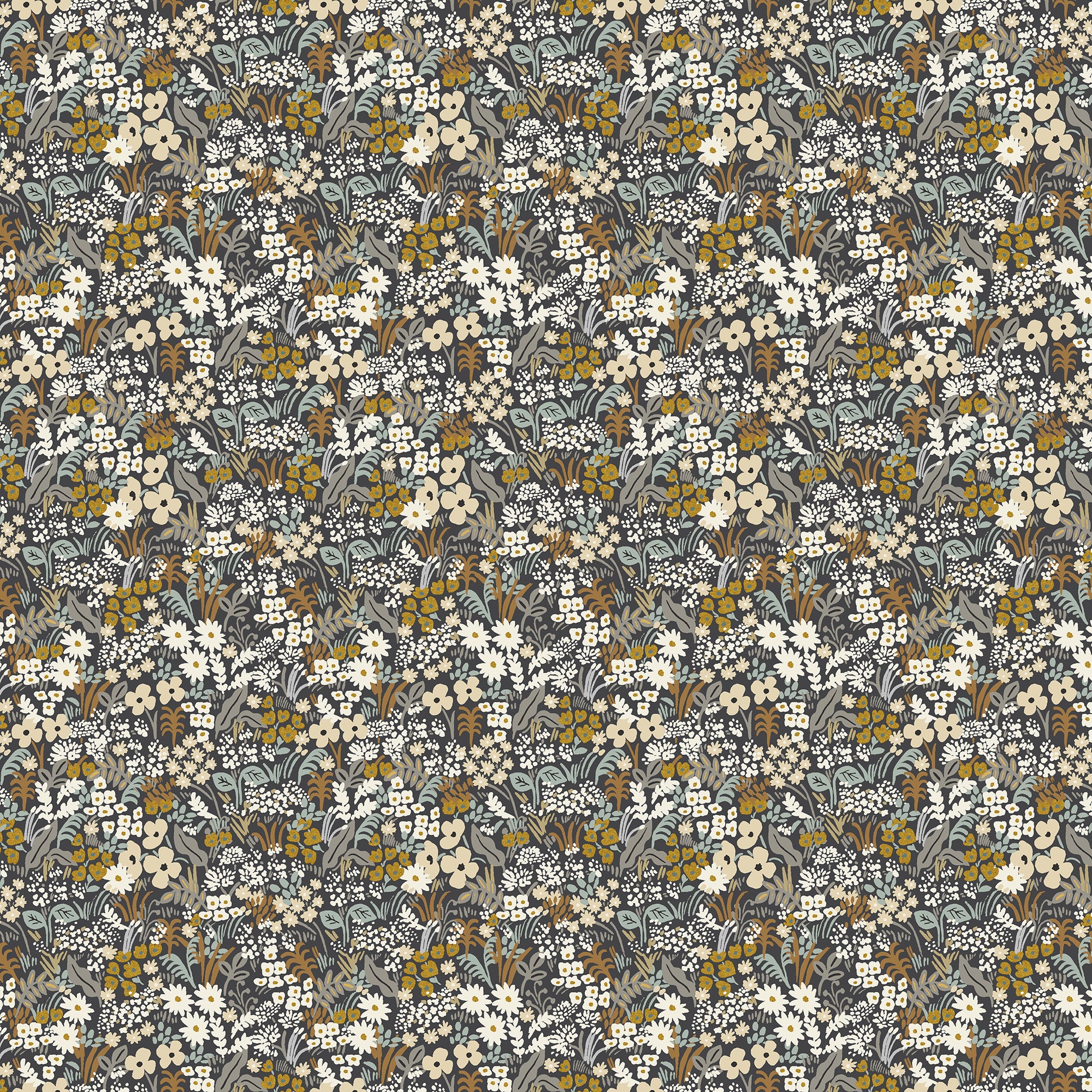 Meadow - Grey Multi Metallic Fabric
