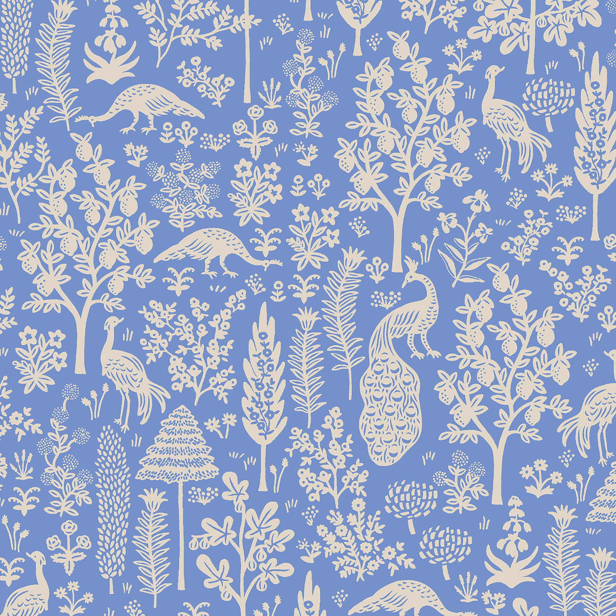 Camont - Menagerie Silhouette Blue Fabric