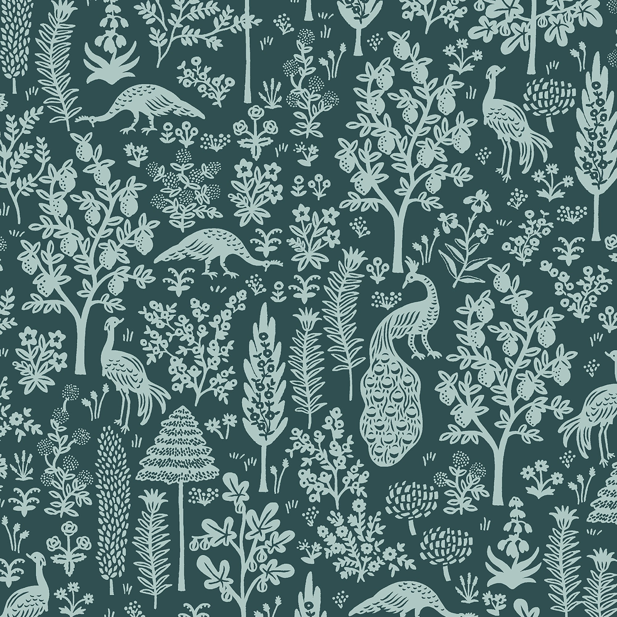 Camont - Menagerie Silhouette Emerald Fabric