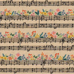 Bramble - Music Notes Natural CANVAS