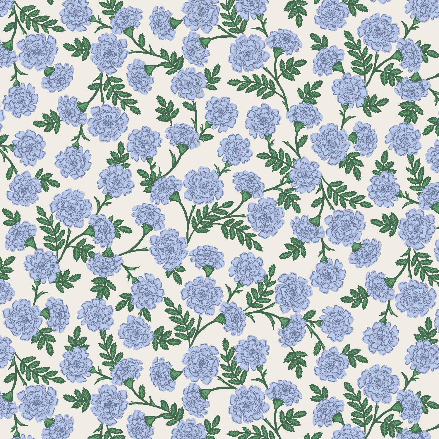 Bramble - Dianthus Blue Fabric