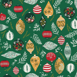 Merry Memories - Deck the Trees - Mistletoe Metallic Fabric