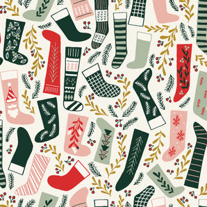 Merry Memories - Pleasant Surprises - Red Metallic Fabric